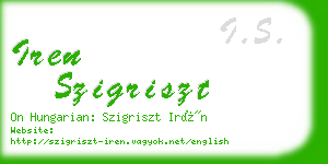 iren szigriszt business card
